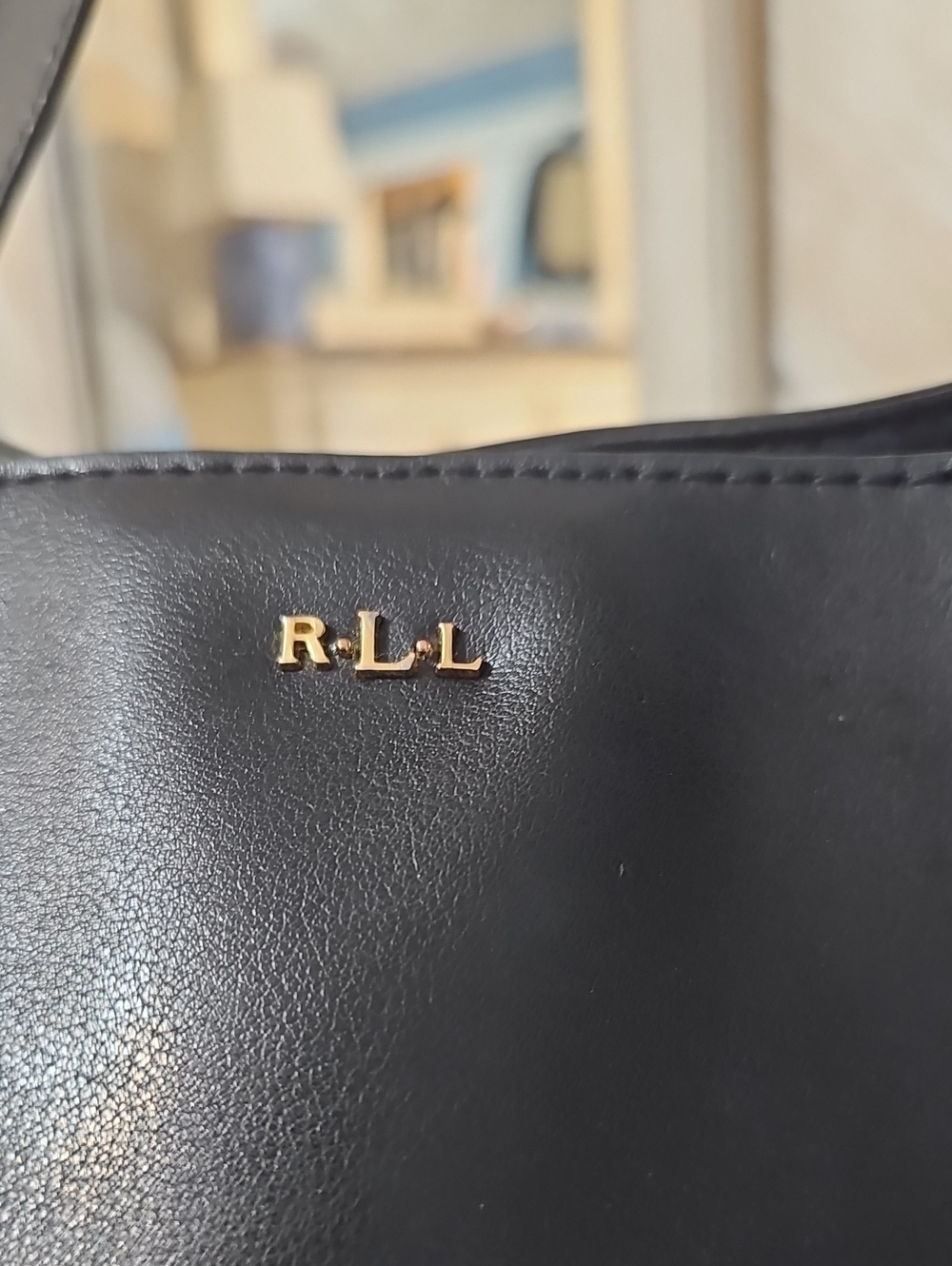 Ralph Lauren Guilford Tote Bag Black And Taupe - Picture 6 of 11